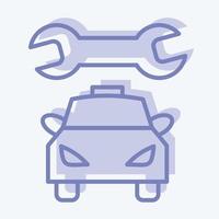 mecánico de automóviles icono. adecuado para el símbolo automotriz. estilo de dos tonos. diseño simple editable. vector de plantilla de diseño. ilustración sencilla