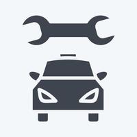 Icon Car Mechanic. suitable for Automotive symbol. glyph style. simple design editable. design template vector. simple illustration vector