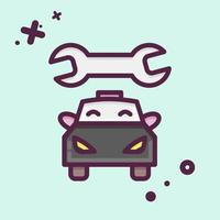 mecánico de automóviles icono. adecuado para el símbolo automotriz. estilo mbe. diseño simple editable. vector de plantilla de diseño. ilustración sencilla