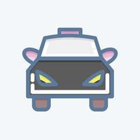 Icon Taxi. suitable for Automotive symbol. doodle style. simple design editable. design template vector. simple illustration vector