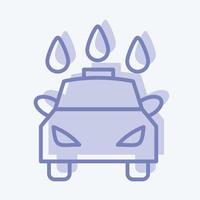 icono de lavado de autos. adecuado para el símbolo automotriz. estilo de dos tonos. diseño simple editable. vector de plantilla de diseño. ilustración sencilla