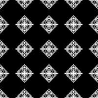 adorno de batik abstracto en blanco y negro patrón sin costuras étnico estético único para tela, textil, azulejo, alfombra o papel tapiz vector