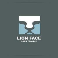 logo design face lion vector