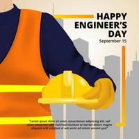 Engineers day background with an engineer uniform vector