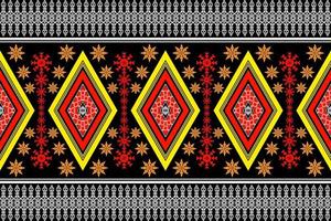 Geometric ethnic oriental traditional art pattern.Figure tribal embroidery style.Design for background,wallpaper,clothing,wrapping,fabric,element,vector illustration. vector