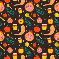 Seamless pattern for Rosh Hashanah- jewish new year .Vector background for wallpaper, greeting card and graphic design. vector