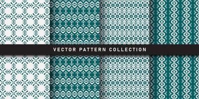Set of seamless patterns exquisite floral patterns vector