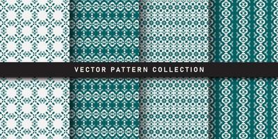 Set of seamless patterns exquisite floral patterns vector