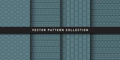 Set of seamless patterns exquisite floral patterns vector