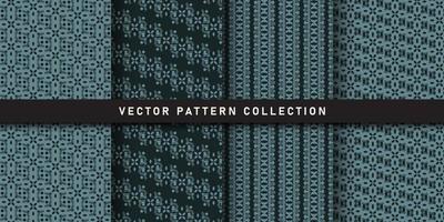 Set of seamless patterns exquisite floral patterns vector