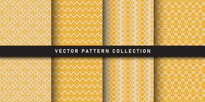 Set of seamless patterns exquisite floral patterns vector