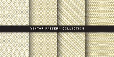Set of seamless patterns exquisite floral patterns vector