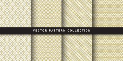 Set of seamless patterns exquisite floral patterns vector