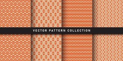 Set of seamless patterns exquisite floral patterns vector