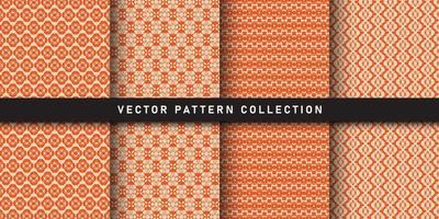 Set of seamless patterns exquisite floral patterns vector