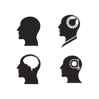 human head icon vector