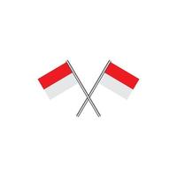 icono de la bandera de Indonesia vector