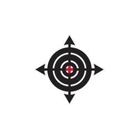 Gun target icon vector
