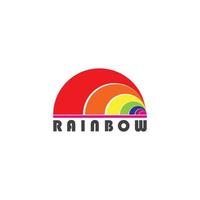 Rainbow icon vector