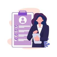 Employee assesment flat style illustration vector