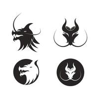 dragon head logo vector