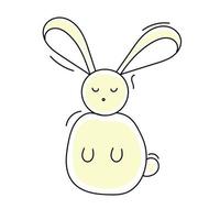 rabbit toy doodle vector