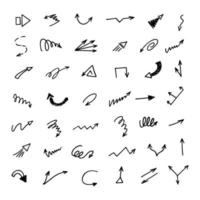 Vector set of hand drawn arrows, elements for presentation