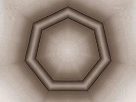 top view of geometric hexagonal brown frame with copy space,idea for wall art,poster,decoration.Minimalist abstract background. hexagon, circle and square frame on luxury golden background. vector