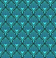 SEAMLESS VECTOR BACKGROUND IN ART NOUVEAU STYLE WITH LIGHT BLUE FLORAL ELEMENTS