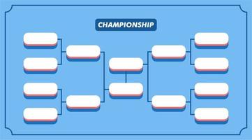 diseño de escenario de concurso de campeonato de torneo de juego deportivo, vector de gráfico de tablero de soporte de eliminación doble con fondo de ilustración de icono de premio de trofeo de campeón