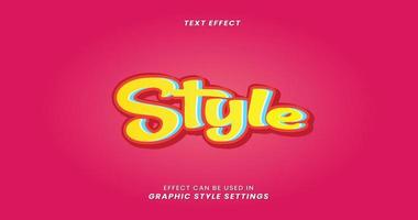 style text effect with 3D letters vector