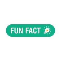 Fun Fact ribbon vector. simple label template post icon sticker for social media background, quick tips template fyi modern graphic label design vector