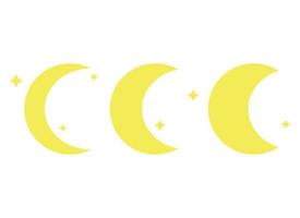 moon design illustration isolated on transparent background vector