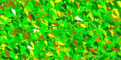 Dark Green, Yellow vector backdrop with triangles, lines.