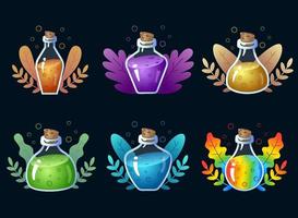potion leaf badge emotes collection. can be used for twitch or youtube. set illustration
