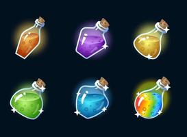 potion badge emotes collection. can be used for twitch or youtube. set illustration vector