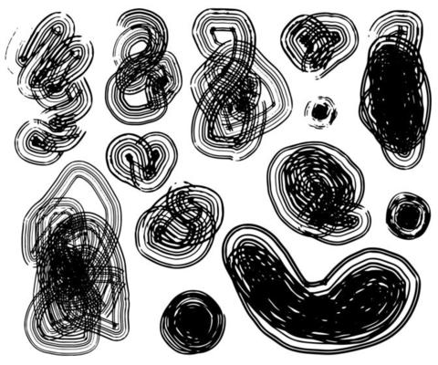Set of abstract vector graphic elements for design, collages, etc.