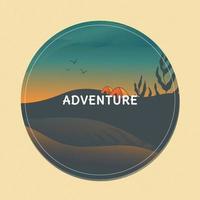 Camping with tent and beautiful night sky. landscape vector illustration. camping badges vector