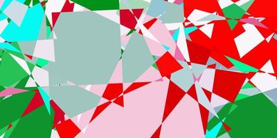 Light Green, Red vector background with triangles.