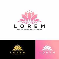 ilustración del logotipo de la flor de loto, logotipo perfecto para la moda, la belleza, etc. vector