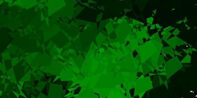 Dark green vector template with abstract forms.