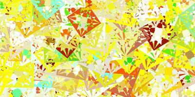 Light Green, Yellow vector background with triangles.