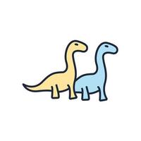 Dinosaurs icons  symbol vector elements for infographic web