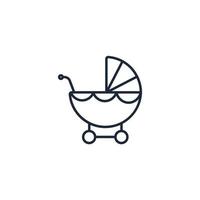 stroller icons  symbol vector elements for infographic web