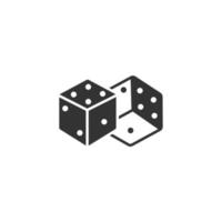 Dice icons  symbol vector elements for infographic web