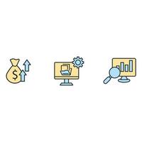 Financial literacy icons  symbol vector elements for infographic web