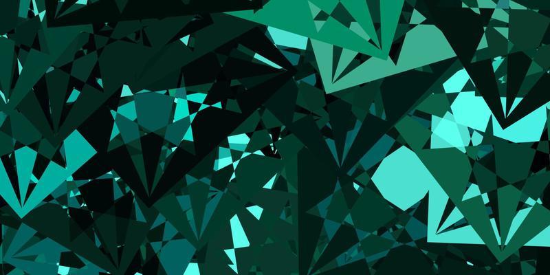 Light Green vector backdrop with triangles, lines.