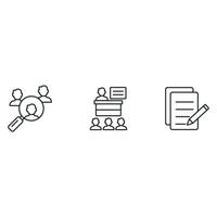 Recruitment process and hiring new employees icons  symbol vector elements for infographic web