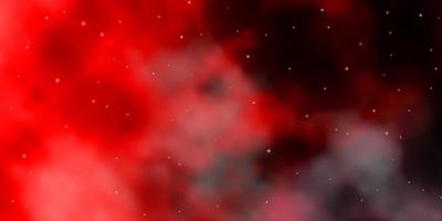 Dark Red vector pattern with abstract stars.