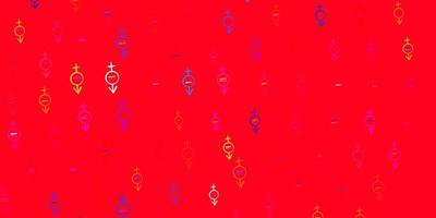 Light Multicolor vector texture with women rights symbols.